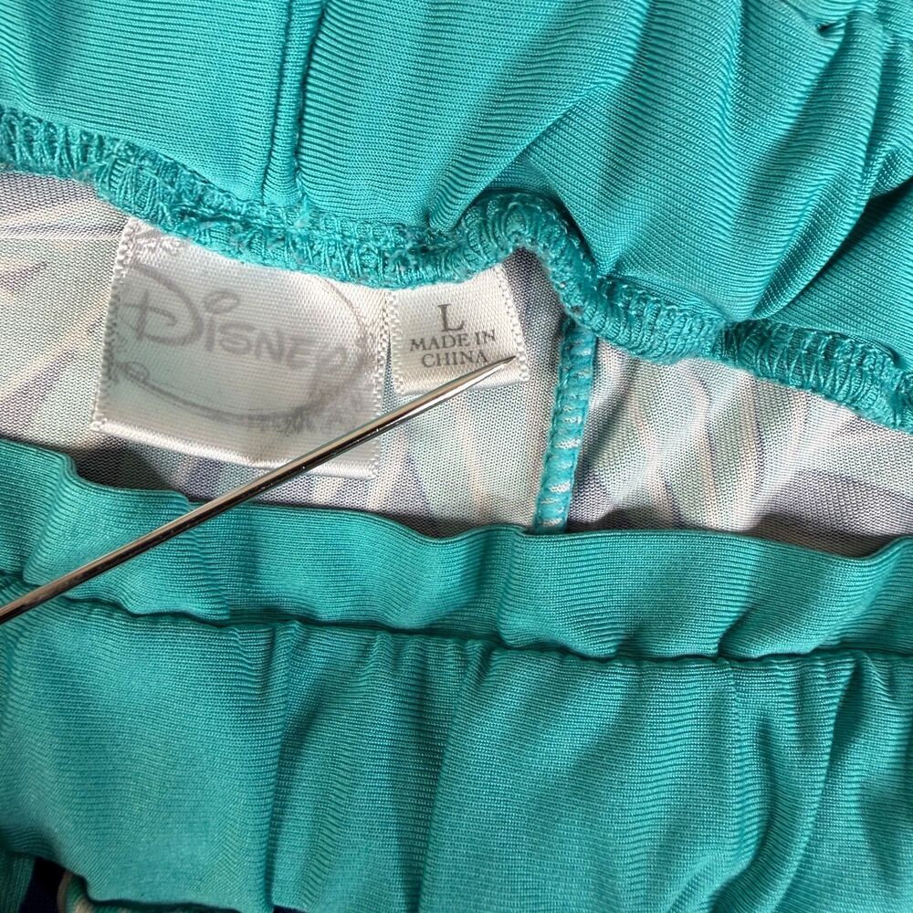 MINNIE MOUSE Lounge Pants Womens‎ Large Blue Disney Sleep PJ's Tropical - Picture 4 of 14